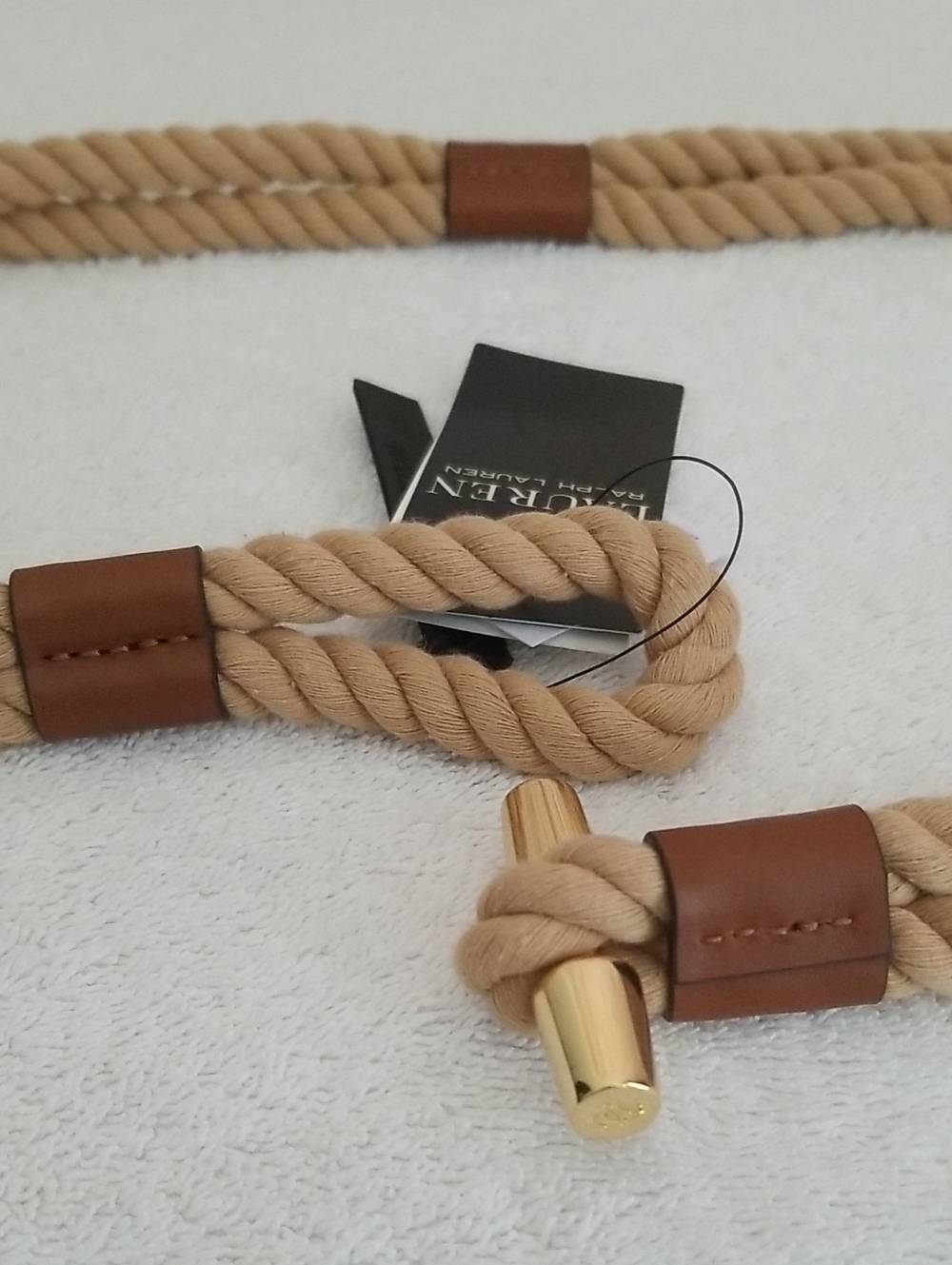 New Ralph Lauren Rope Toggle Belt - Picture 9 of 9
